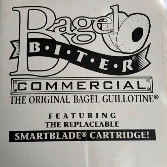 Larien Original Bagel Guillotine Bagel Biter Slicer Commercial Copyright 1996 - Picture 10 of 10